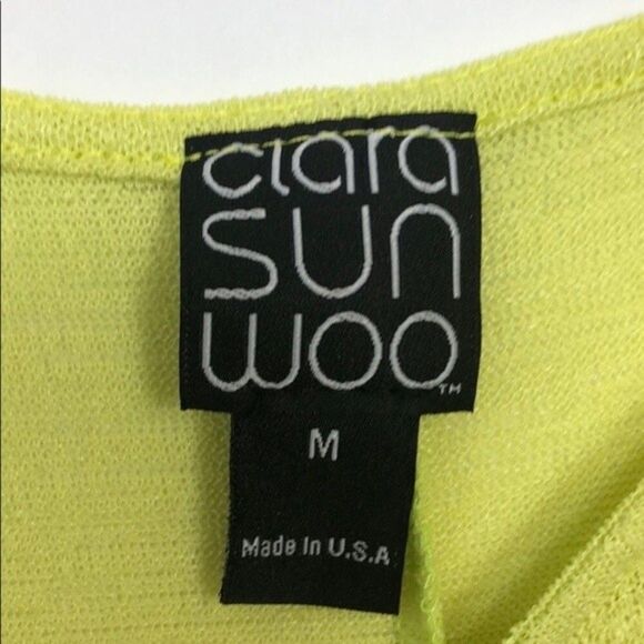 Clara Sun Woo Neon Yellow Tunic Like New Size M - Picture 3 of 6
